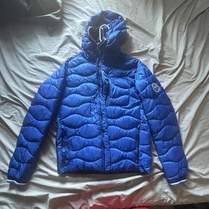 Blue SUPERDRY slim fit light puffer size Large